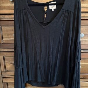 Chaser Black Sparkle Women's Blouse